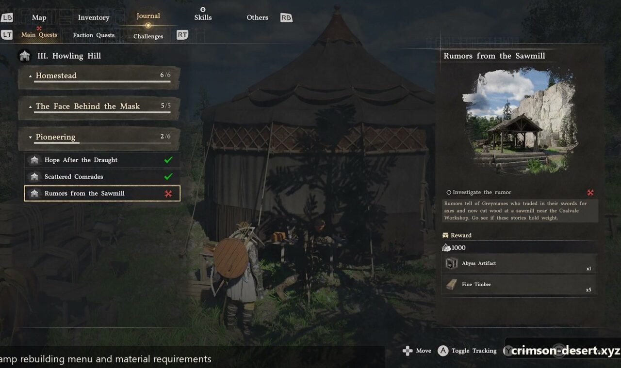 Crimson Desert gameplay screenshot for an English guide on cms.crimson-desert.xyz.