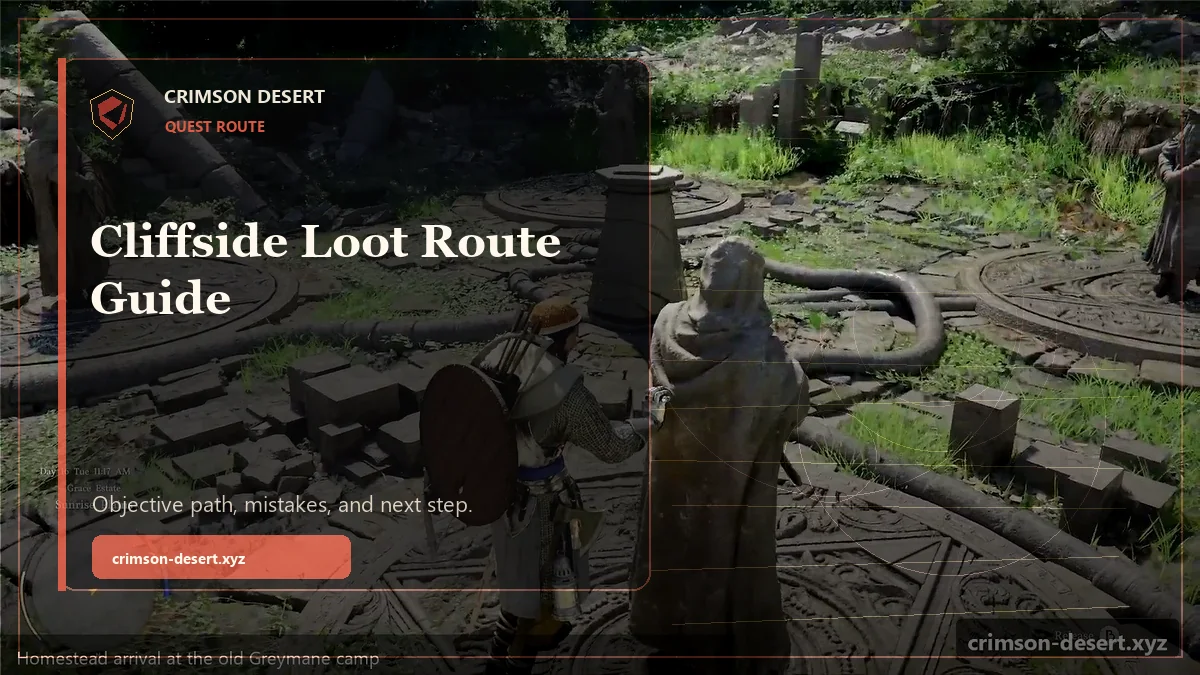 Cliffside Loot Route Crimson Desert Guide - polished Crimson Desert guide cover