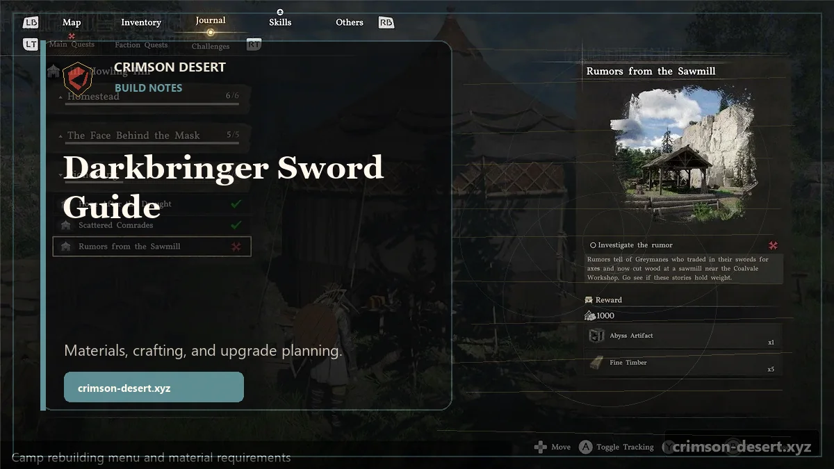 Darkbringer Sword Crimson Desert Guide - polished Crimson Desert guide cover