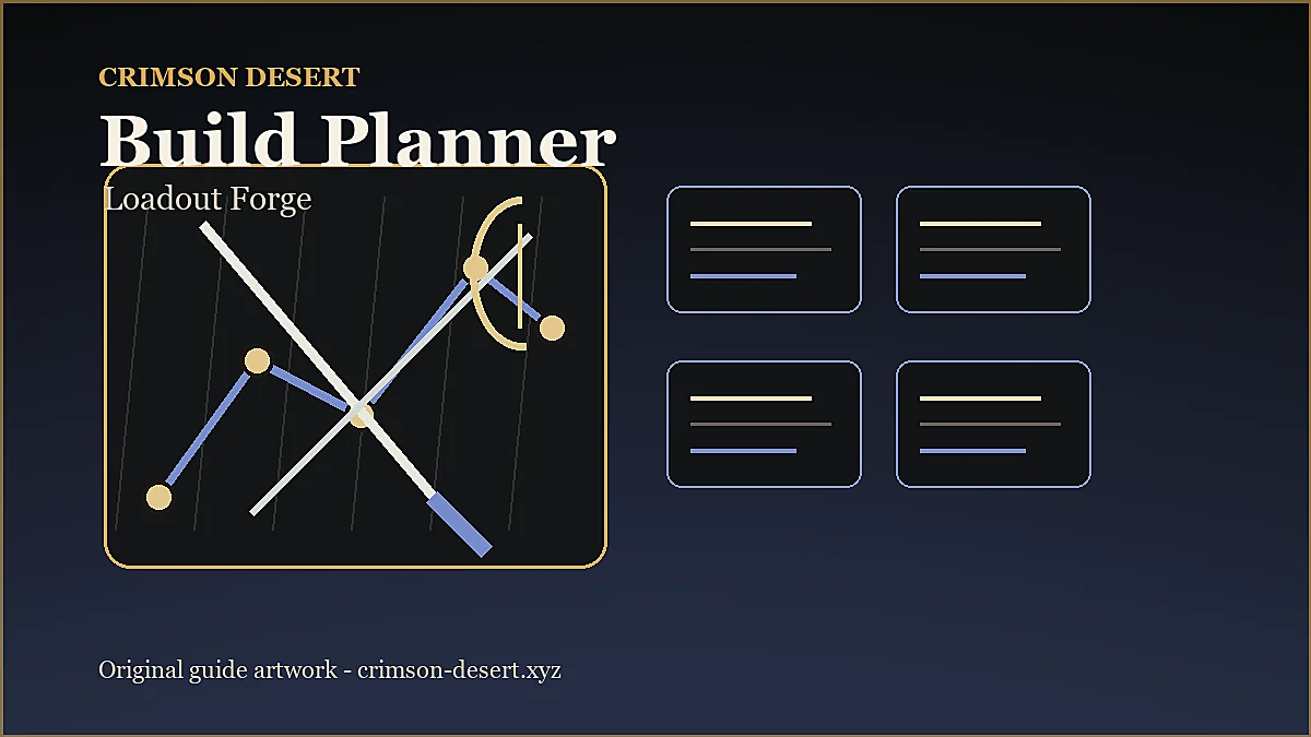 Crimson Desert build planner and forge crafting loadout visual