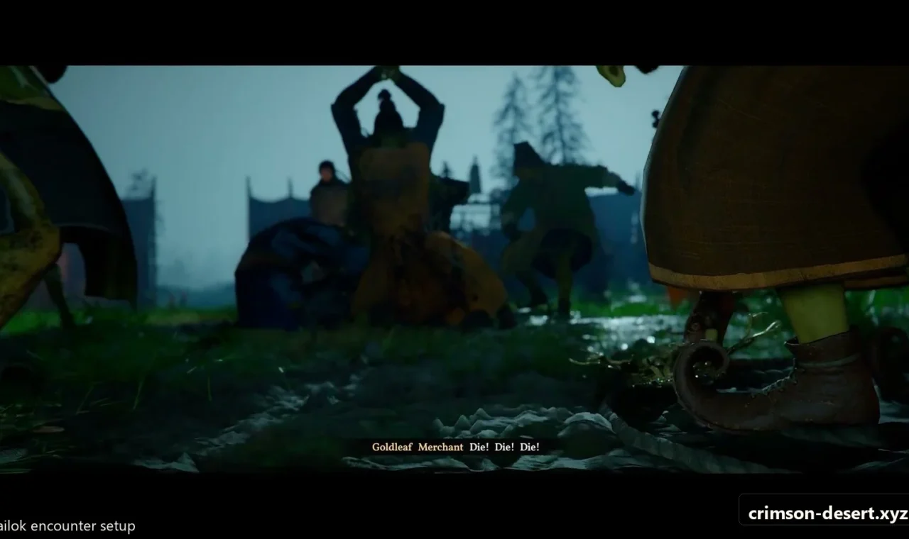 Crimson Desert in-game screenshot illustrating Kailok Cutscene (Step 4)